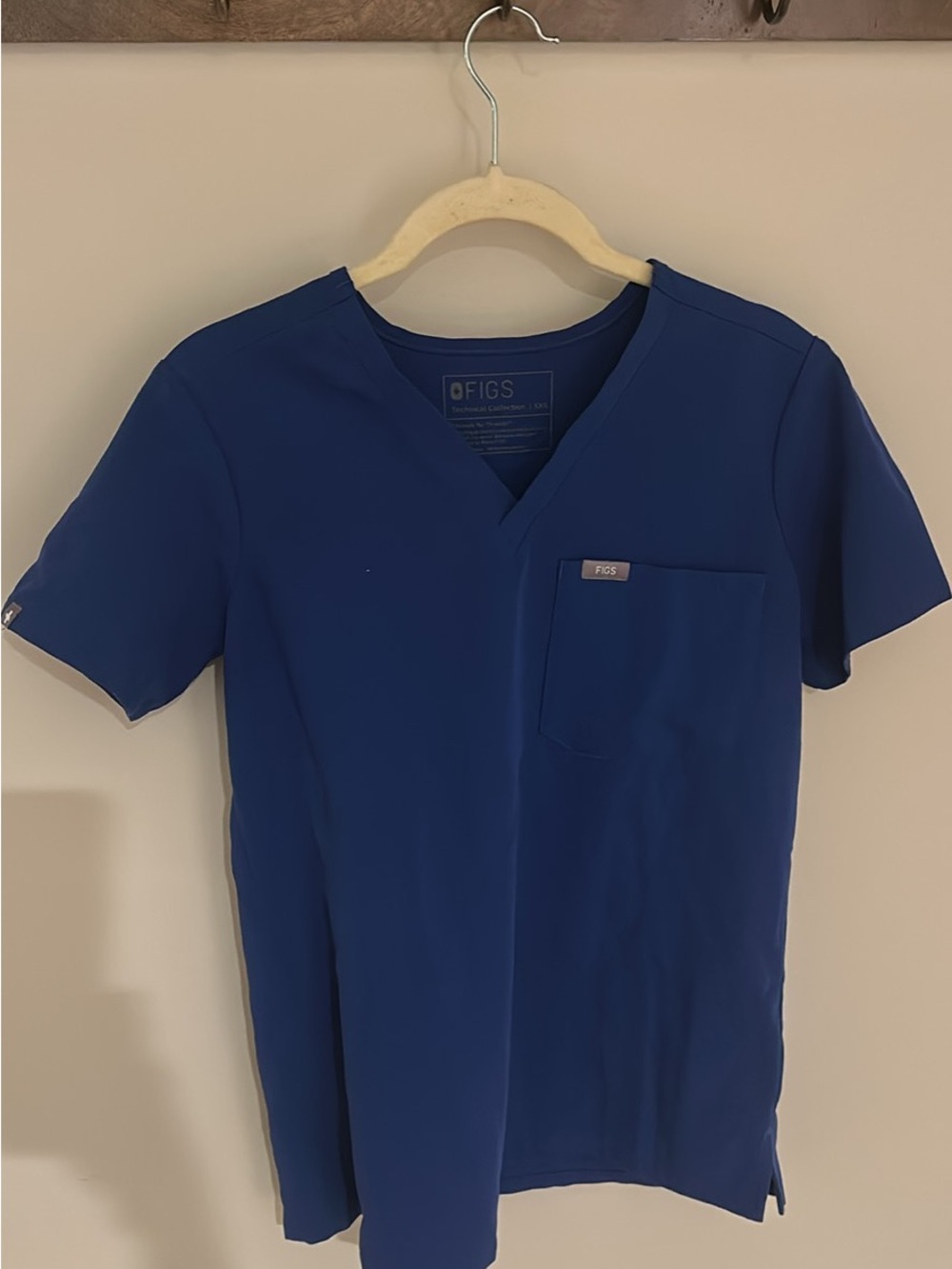 FIGS Women’s Royal Blue V-Neck Short Sleeve Scrub Top